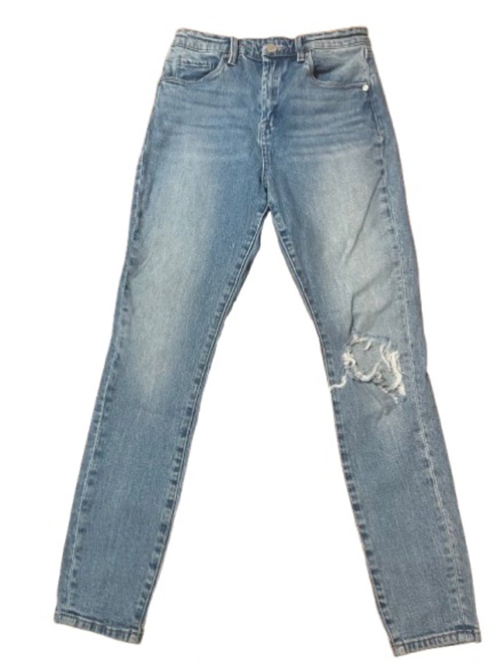 Blank NYC The Great Jones High Rise Skinny Light Blue Distressed Jeans Size 26